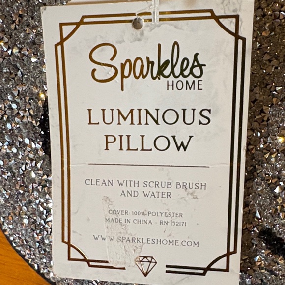 Silver Glitter Bat Pillow - Picture 4 of 9